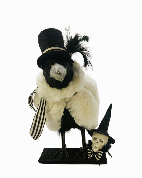 Karl the Crow with Black Hat - Cream