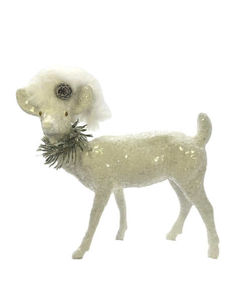 Vixen with Pine Collar - White