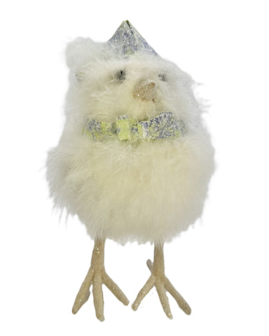 Chick with Hat - Medium, Lime Toile