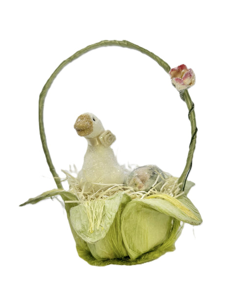 Gosling in Lily Basket - Mint