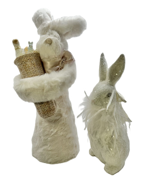 Jojo Bunny with Basket - Eggshell, Large