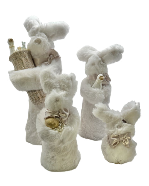 Jojo Bunny with Basket - Eggshell, Large