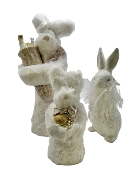 Jojo Bunny with Basket - Eggshell, Large