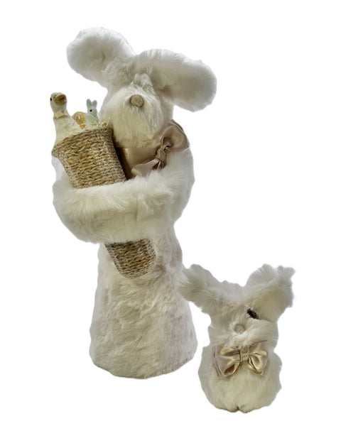 Jojo Bunny with Basket - Eggshell, Large