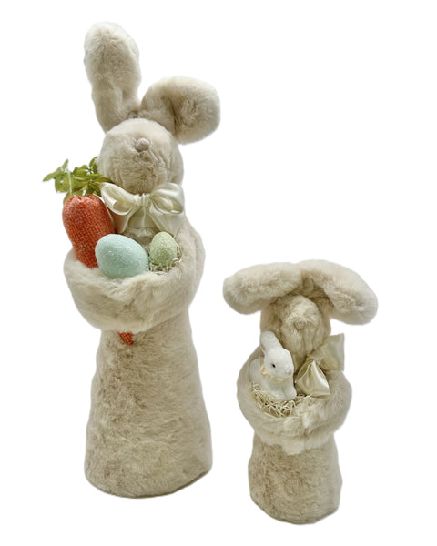 Jojo Bunny with Carrot & Eggs - Mushroom, Large