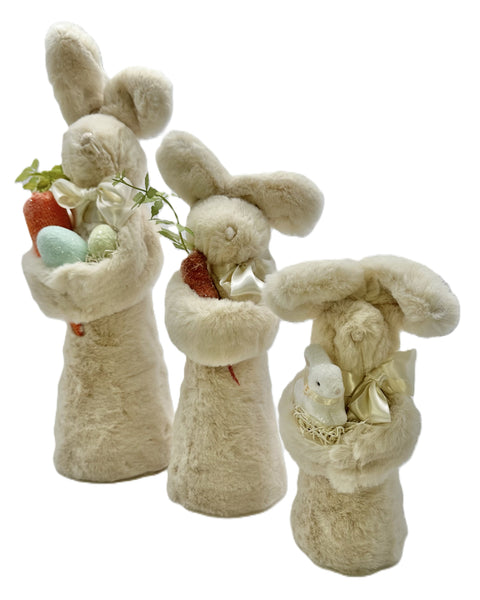 Jojo Bunny with Carrot & Eggs - Mushroom, Large