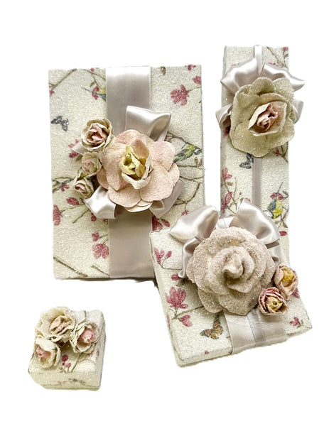 Decoupage Box, Rectangle 5" x 7" - Cream Blossom
