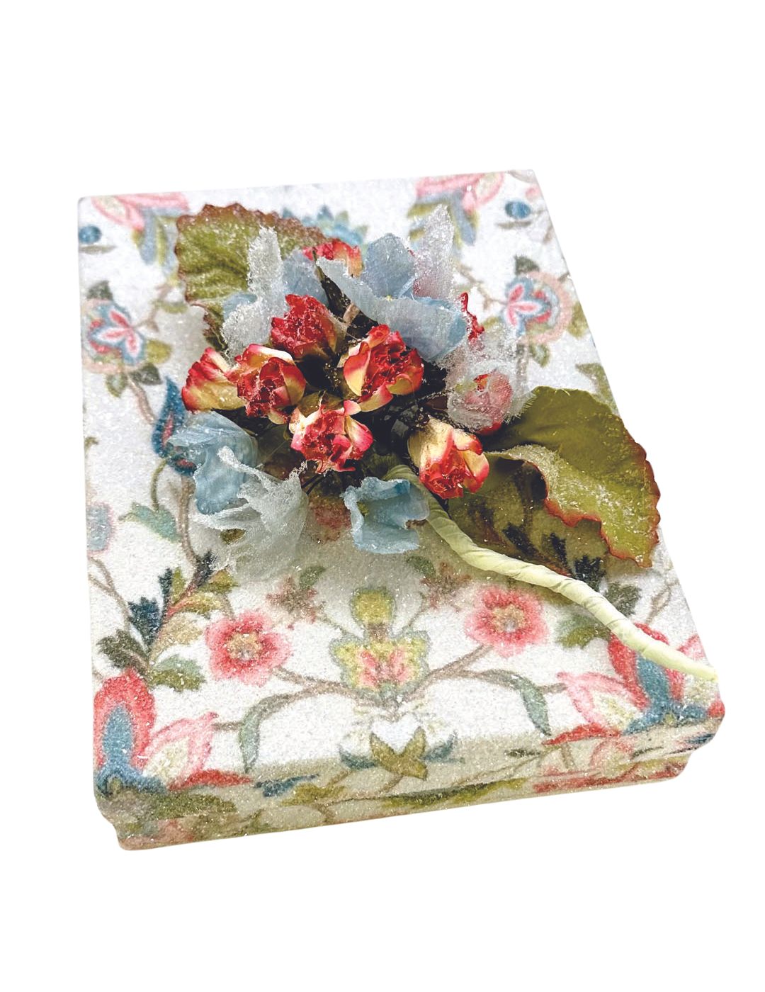 Decoupage Box, Rectangle 5" x 7" - Jacobean Floral