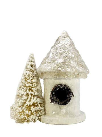 Round Birdhouse, Small  - White