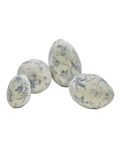 Decoupage Eggs - Small, Blue Chinoiserie