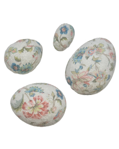 Decoupage Eggs - Large, Jacobean Floral
