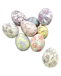 Decoupage Eggs - Medium, Watercolor Floral