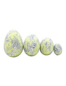 Decoupage Eggs - Medium, Lime Toile