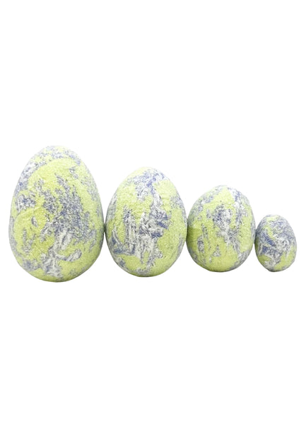 Decoupage Eggs - Large, Lime Toile