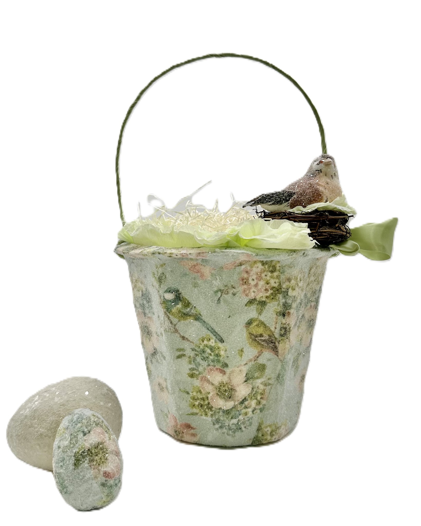 Chick Basket - Large, Floral Fauna