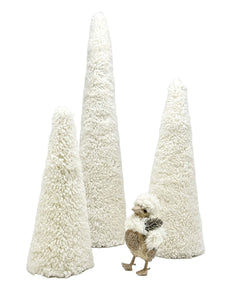 Cone 11" Tree - Small, Sherpa Fur