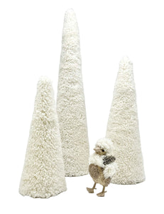 Cone 14.75" Tree - Medium, Sherpa Fur