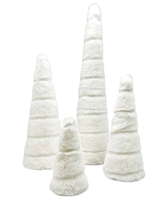 Cone Tree 7" - X-Small, Ivory Channeled Fur