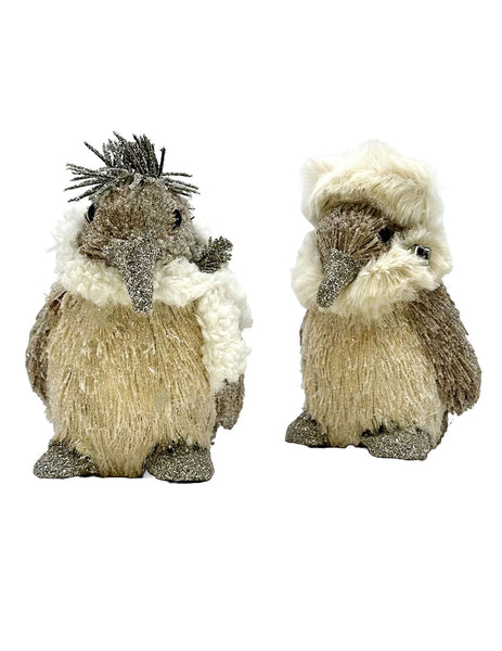 Chilly Penguin with Pine Needles - Sherpa Fur