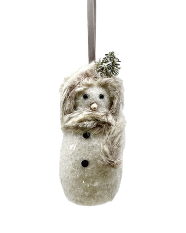 Snowman Ornament - Oatmeal Fur