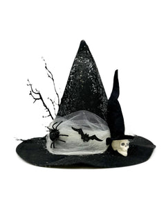 Witch's Hat with Skull - Black