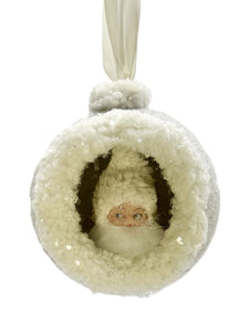 Santa Peek-A-Boo Ornament, Dove, Large