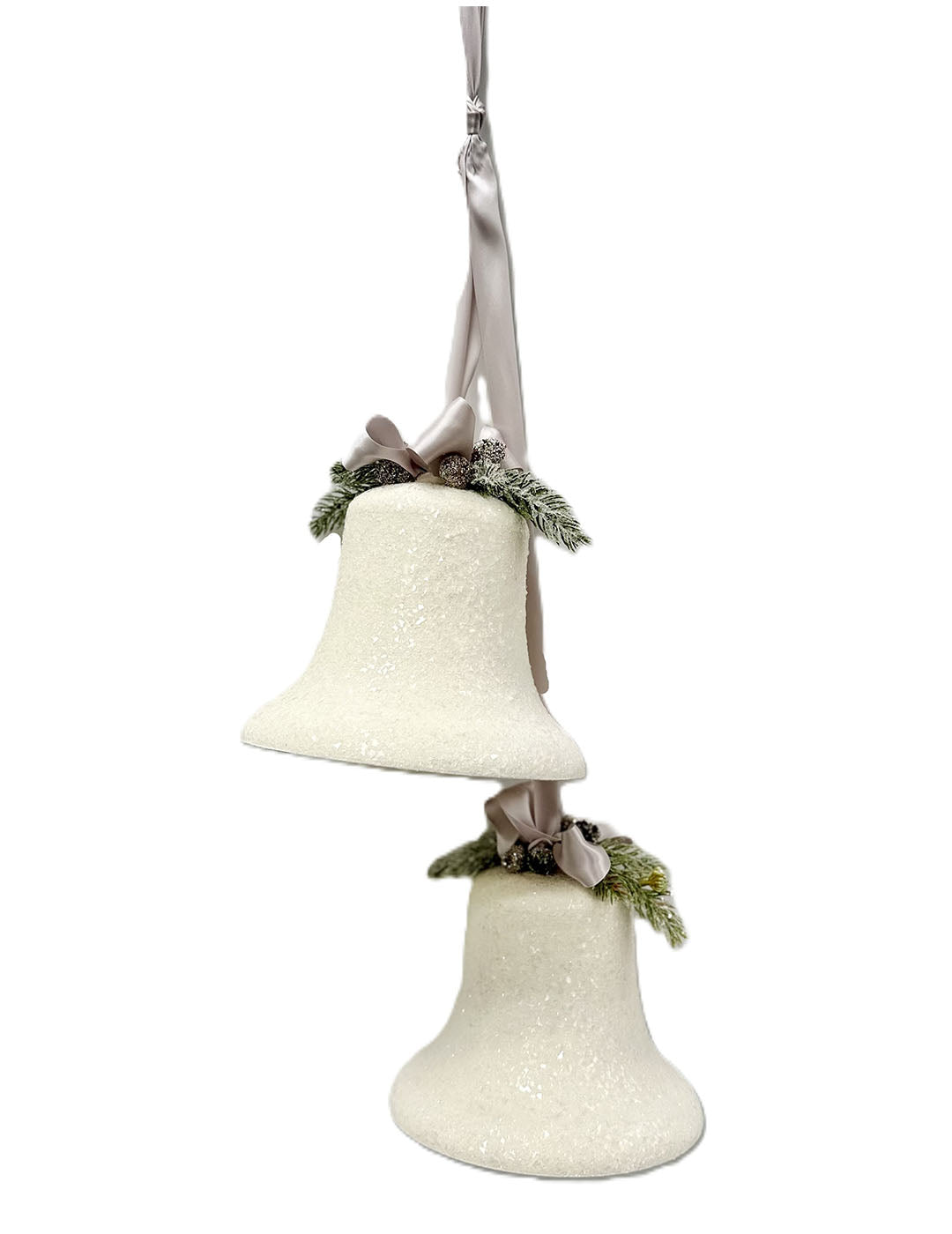 Double Bells with Pine - Cream, Large