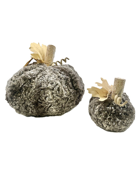 Iced Fur Pumpkin - Small, Ash