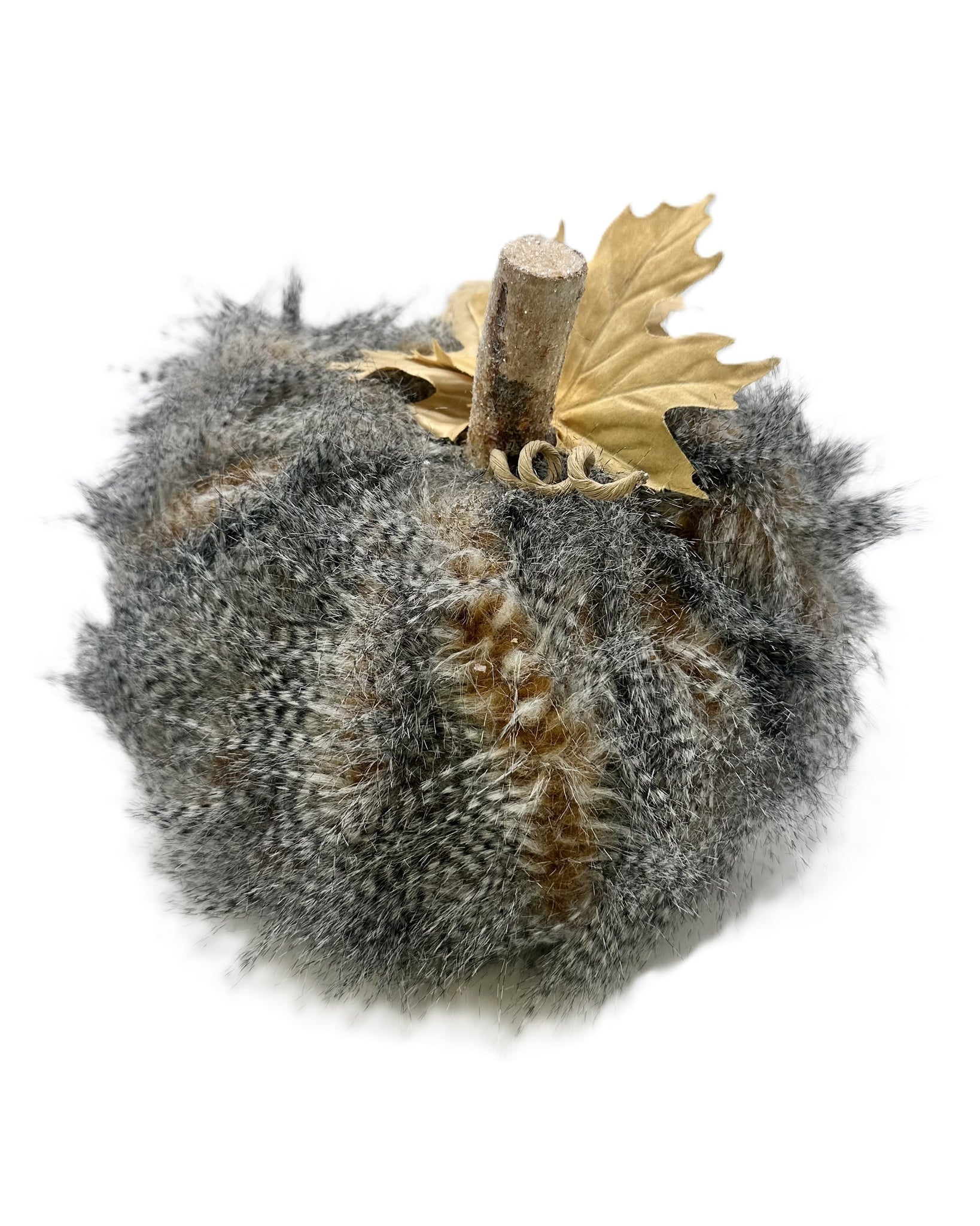 Iced Pumpkin - Large, Gray Owl Fur