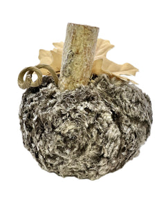 Iced Fur Pumpkin - Small, Ash