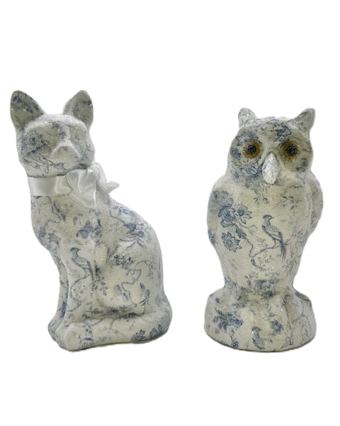 Josie Cat - Decoupage, Blue Chinoiserie