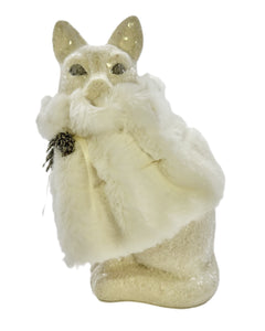 Josie Cat with Wrap - Cream, Ivory Channeled Fur