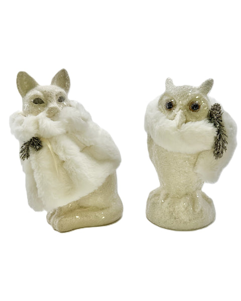 Josie Cat with Wrap - Cream, Ivory Channeled Fur