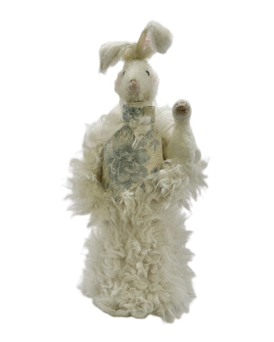 Maly Rabbit with Goose - Blue Rose, Cream