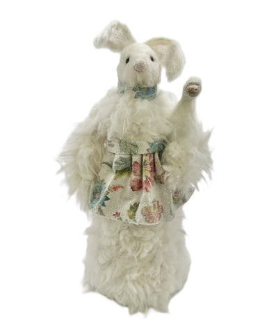 Maly Rabbit with Goose - Jacobean Floral, Shaggy Cream