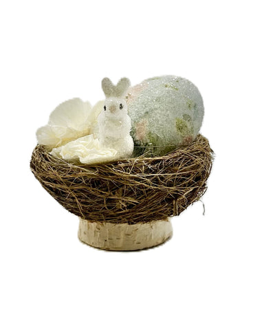 Nest with Egg & Bunny - Flora Fauna