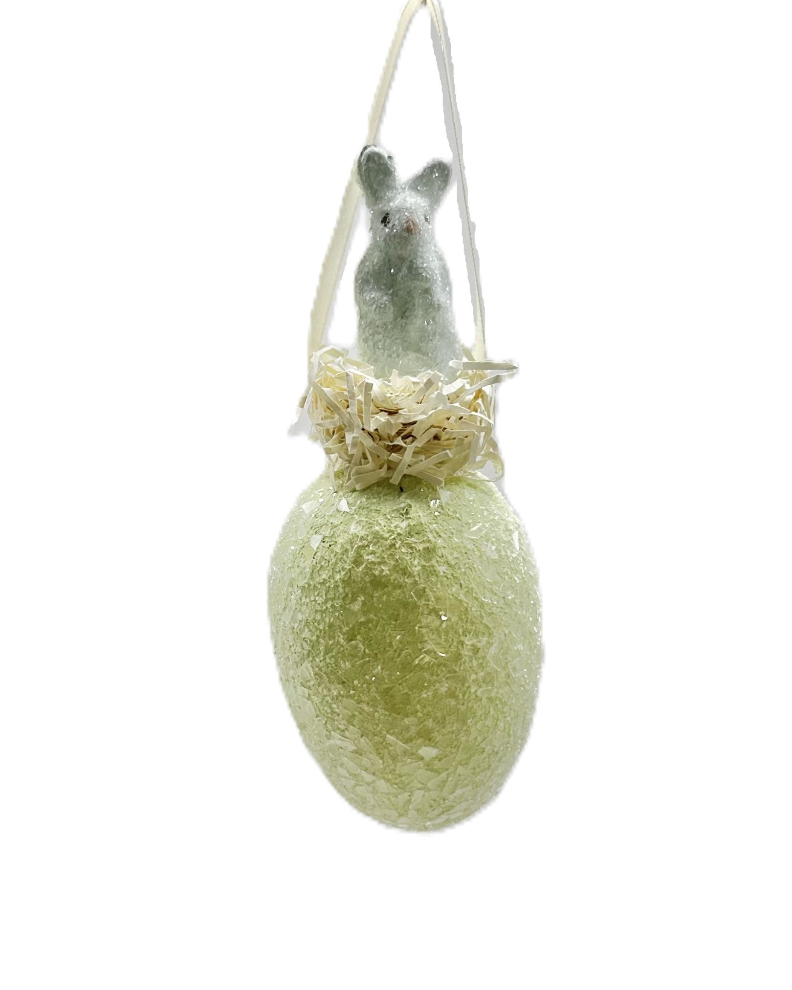 Bunny Egg Ornament - Mint