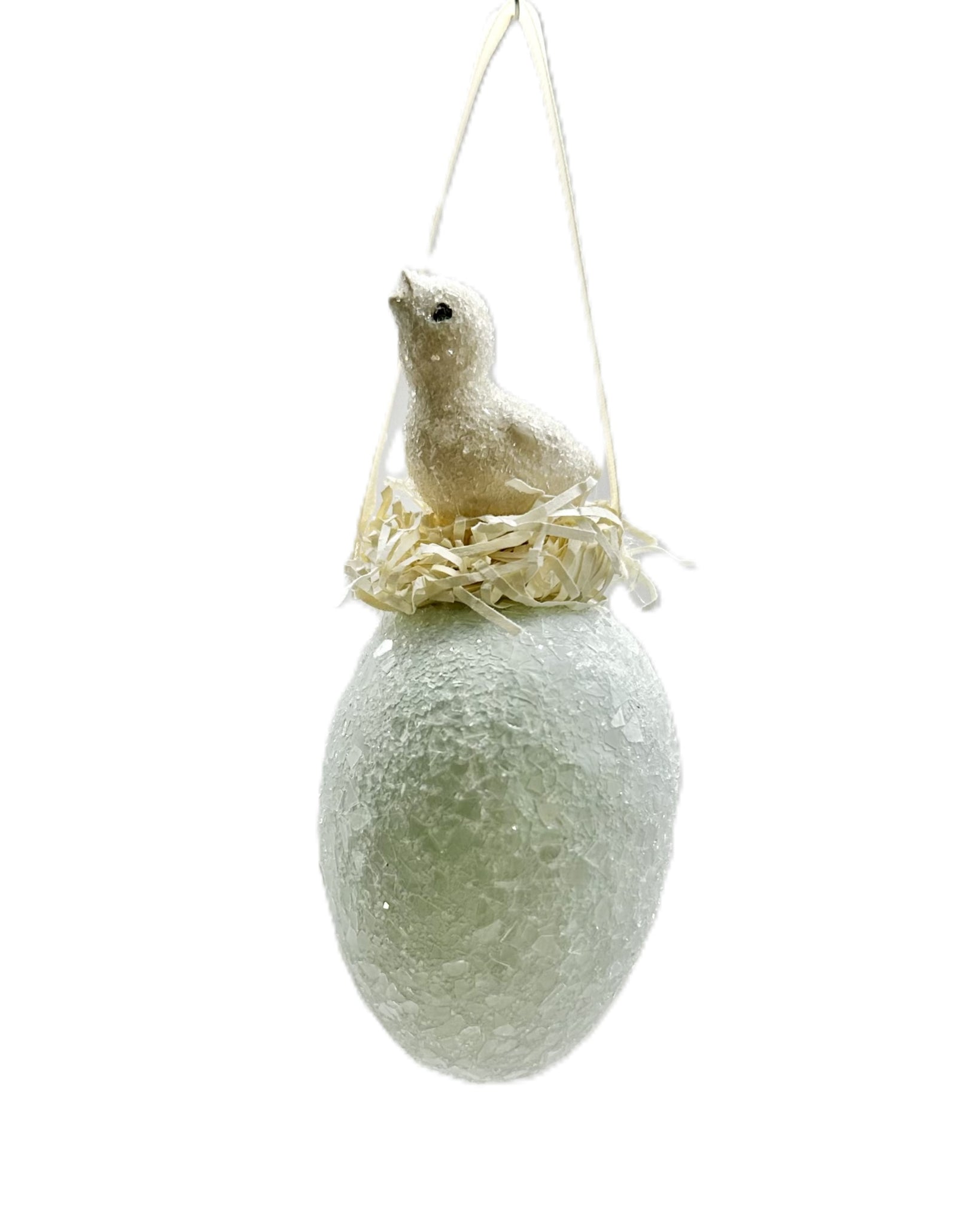 Birdie Egg Ornament - Sky Blue