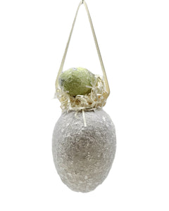 Egg Ornament with Rabbit - Thistle