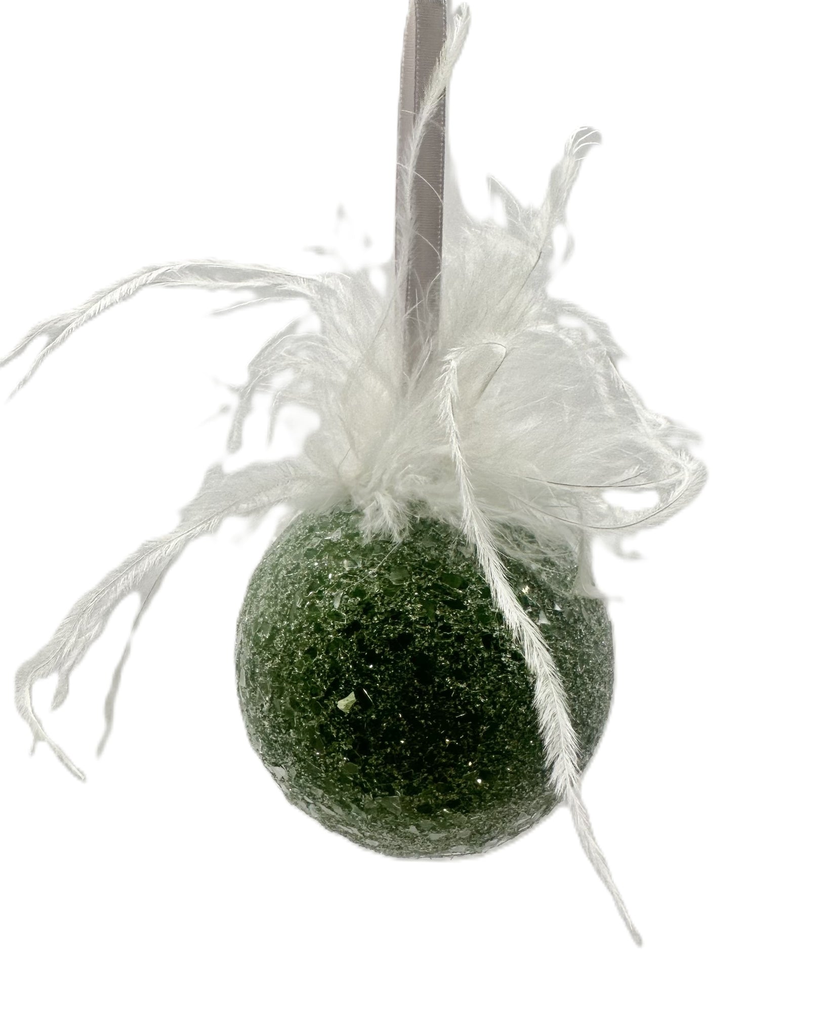 Bauble Ornament, Mini - Clover, Ostrich Feathers