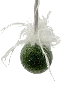 Bauble Ornament, Mini - Clover, Ostrich Feathers