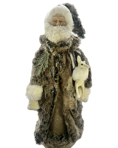 Noel Santa with Fawn - Rabbit Fur