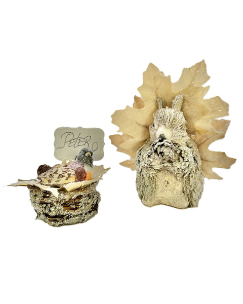 Bird in Nest Cardholder - Silver