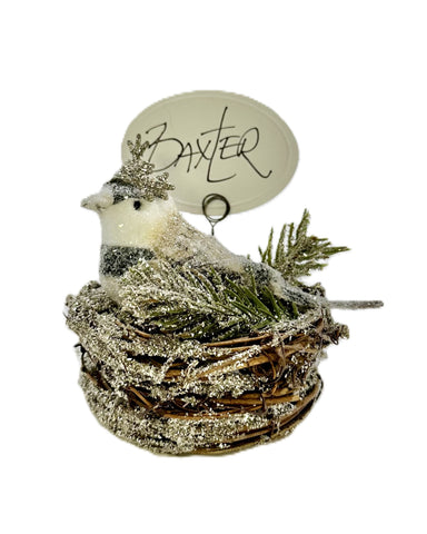 Bird in Nest Card Holder - Pine