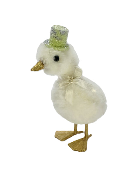 Goose with Lime Hat - White