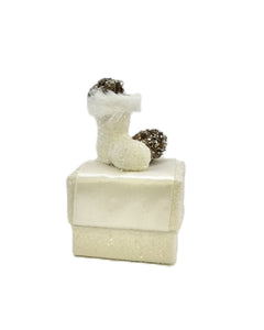 Santa Boot Ring Box - Cream