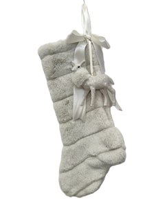 Stocking with Fawn - Large, Channeled Dove Fur