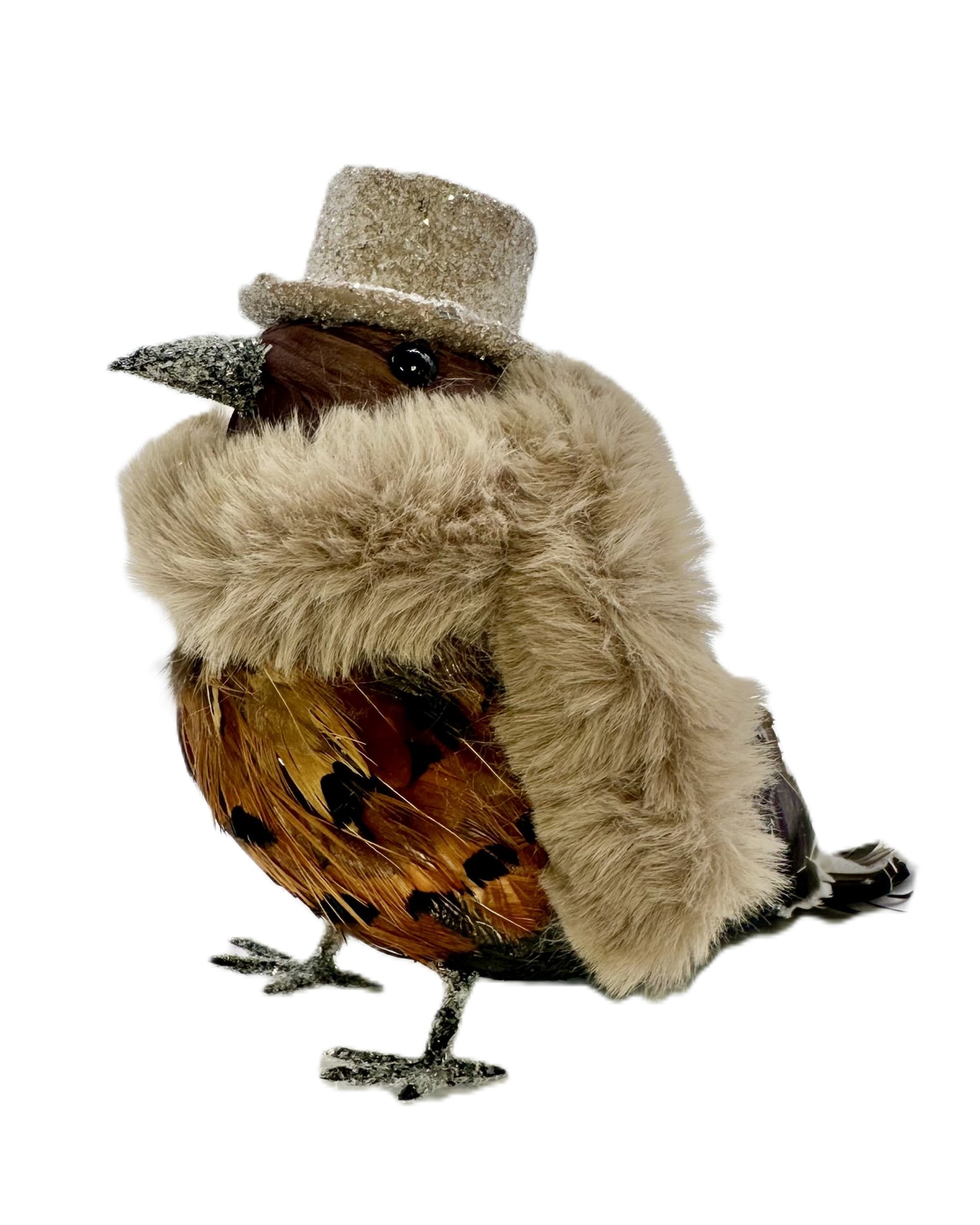 Chubby Sparrow with Hat  - Chestnut Fur