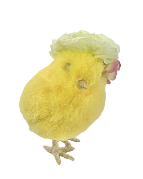 Chick with Mint Bonnet - Yellow