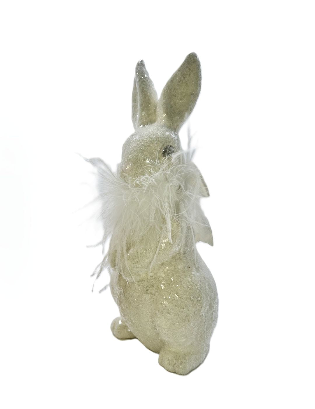 Jackson Rabbit with Ostrich Boa - Cream